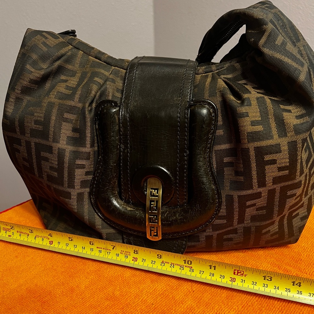 ๐ค FENDI Zucca Borsa B Hobo Bag Made In ITALY Authentic! - Picture 14 of 16